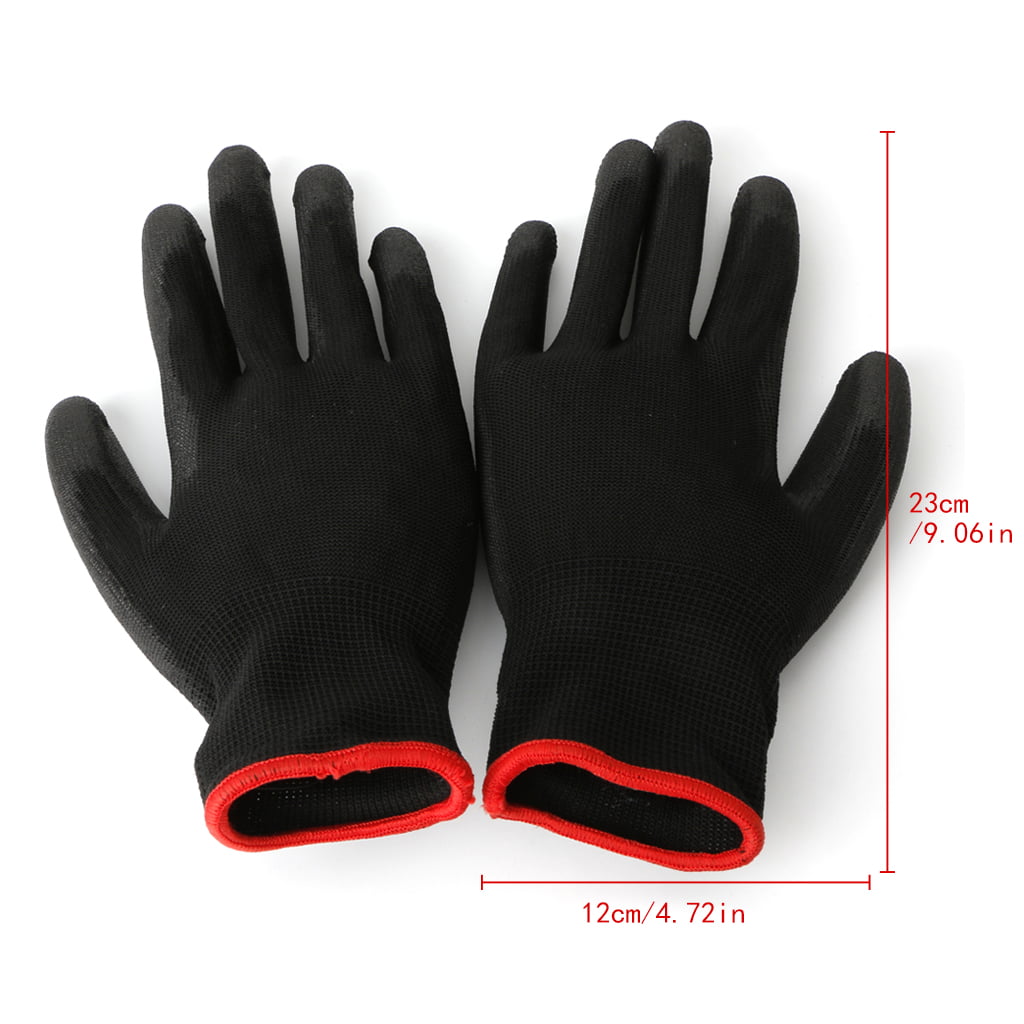 NYLON PU COATED SAFETY WORK GLOVES GRIP BUILDERS small medium-large-XL 