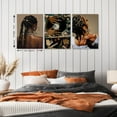 thumbnail image 3 of Hieng Black Girl Poster African American Wall Art Decor Paintings Fashion Abstract Black Woman Poster Canvas Prints Pictures for Living Room Bedroom Unframed, 3 of 6