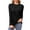 Black, variant on Fancyglim Womens Tops Long Sleeve Textured T Shirts Casual Crewneck Blouses Black 2XL