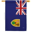 thumbnail image 2 of Breeze Decor 08335 Turks & Caicos 2-Sided Vertical Impression House Flag - 28 x 40 in., 2 of 2