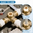 thumbnail image 5 of Uxcell Male Pipe Plug Fitting, Brass Hex Counter Sunk Plug Brass Male Connector Sockets for Closing the End of Pipe 3 1", 5 of 7