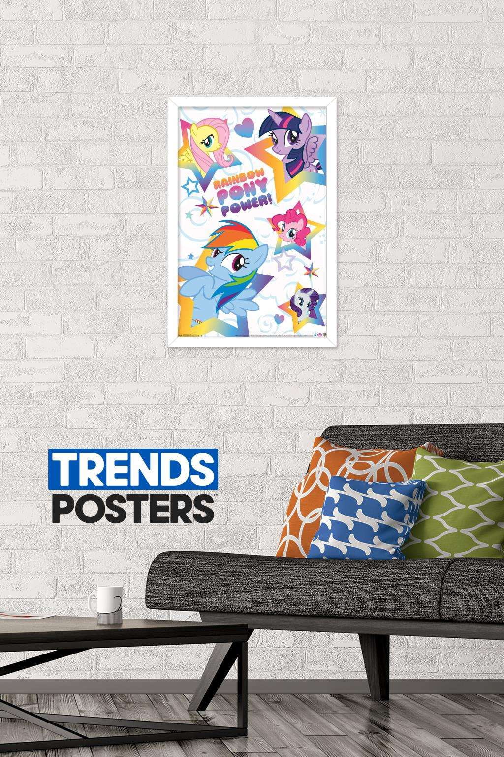 Hasbro My Little Pony - Group Wall Poster, 14.725" x 22.375", Framed