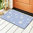 thumbnail image 2 of YFYANG 36"x24" Non-Slip Flannel Carpet Doormat, Living Room Bedroom Office Decorative Area Rugs, Indoor Vintage Daisy Floral Floor Mats, 2 of 7