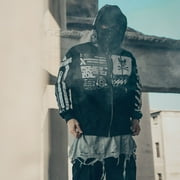 Niepce Inc Streetwear Fashion Hoodie Jacket Zip Up Graphic Men Sweatshirt