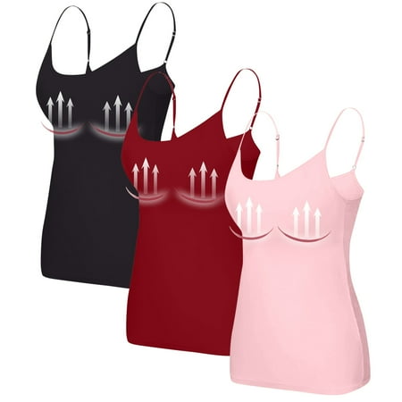 Alitao Camisole Tops Workout Tops Women s Summer Tops 2025 Tank Top Yoga Gym Sleeveless Camisole Plus Size Underwear With Chest Pad S 6XL Cotton Shirts Summer Tops Pink 5XL