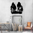 thumbnail image 2 of Craftnamesign Custom Forest Metal Wall Art LED Light, Custom Metal Pine Tree Art, 2 of 5
