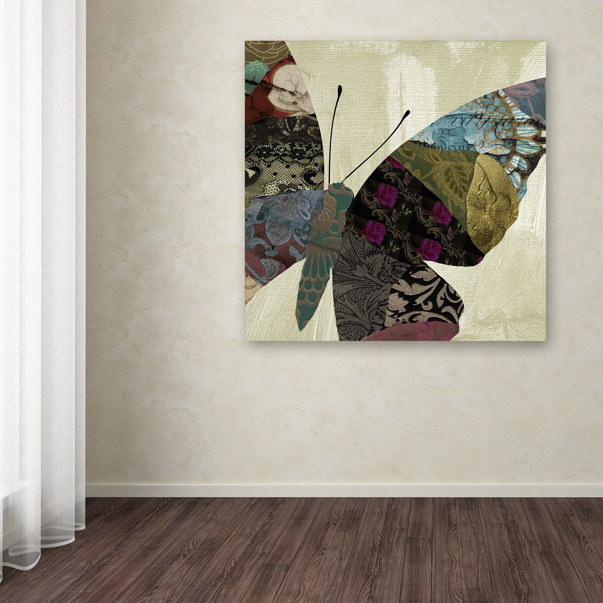 Trademark Fine Art "Butterfly Brocade IV" Canvas Art by Color Bakery