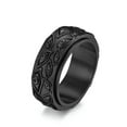 thumbnail image 5 of HOOUN Vintage Evil Eye Devil's Eye Spinning Ring Titanium Wedding Band Ring Size 6-14-13-Black, 5 of 7