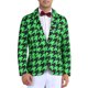 thumbnail image 1 of CHAQUETA DEPORTIVA DE UN BOTÓN PARA HOMBRES INSPIRADA EN CHIC, EN PATA DE GALLO, CON COLOR CONTRASTANTE Y AJUSTE SLIM, VERDE, 1 of 6