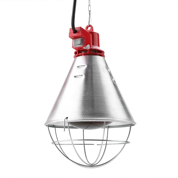 Lámpara Roja Para Aves De Corral, Lámpara De Calor Lámpara De Calor Roja Infrarroja aleación De Aluminio Para Aves De Corral Para Pollitos Para Lechones Para Cerdos
