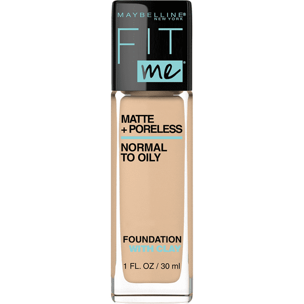 Maybelline Fit Me Matte + Poreless Liquid Foundation Makeup, Natural Beige,  1 fl oz 