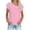 Pink-A, variant on Daiosportswear Women'S Summer Cotton Linen Blouse Elegant Plain Shirt Asymmetrical Collar Short Sleeve Solid Top,Linen Top White XXL(XXL)