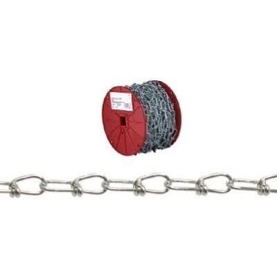 Campbell Chain No. 3 in. Double Loop Carbon Steel Chain 5/64 in. Dia. x 200 ft. L - Total Qty: 1