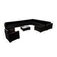 thumbnail image 4 of vidaXL 12 Piece Garden Lounge Set with Cushions Poly Rattan Black, 4 of 4