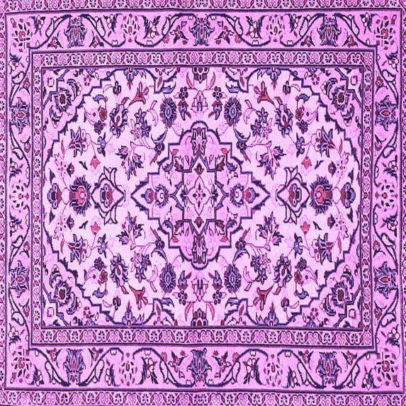 Ahgly Company Indoor Square Persian Purple Traditional Area Rugs, 4' Square