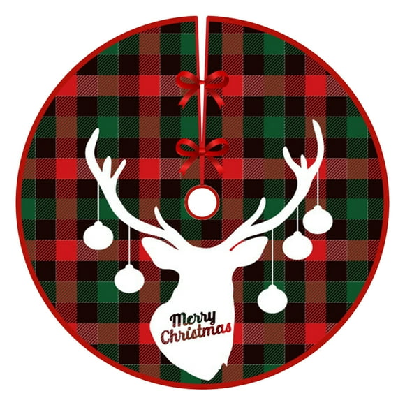 TopLLC Christmas Ornaments Christmas Tree Skirt Printed Tree Skirt Home Christmas Tree Decoration Trees skirt