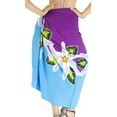 thumbnail image 2 of HAPPY BAY Women's Summer Beachwear Sarong Swim Cover up Bikini Wrap Skirt Bathing suit Swimwear Swimsuit Beach Wraps Coverups for Women One Size Purple, Floral, 2 of 5