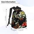 thumbnail image 4 of Daiia Multicolored Butterflies School Backpack for Men Women, Unisex Large Waterproof Bookbag Schoolbag Casual Daypack for High School/College/Teens/Travel/Work Black, 4 of 8