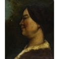 thumbnail image 2 of Gustave Courbet 20x23 Black Ornate Framed Double Matted Museum Art Print Titled: Woman's Portrait (1855), 2 of 5
