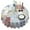 Pioneer Flower Floral-1, variant on Pioneer Flower Floral Print Pattern Round Tablecloth 60"x60",Wrinkle Wipeable Table Cloth for Kitchen Dining Room Picnic Patio Party