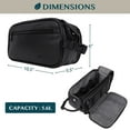 thumbnail image 5 of PAVILIA Toiletry Bag for Men, Travel Essentials Shaving Dopp Kit, Mens Travel Bag Toiletries Organizer Case for Grooming, PU Leather Water Resistant Cosmetic Bag Pouch (Black), 5 of 8