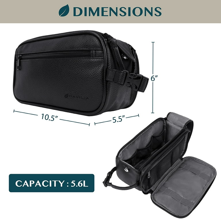 PAVILIA Toiletry Bag for Men, Travel Essentials Shaving Dopp Kit