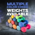 thumbnail image 4 of Yes4All Neoprene Coated Dumbbells Hand Weight Sets of 2, Arm Weights For Women - Multiple Weight Options with 15 Colors - Vivid Dark Blue 12LBS, 4 of 8
