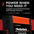thumbnail image 3 of Schumacher DC to AC Power Inverter for Cars – 2000W, AC/USB, 3 of 5