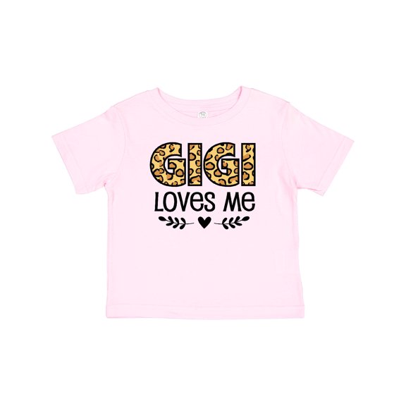 Inktastic Gigi Loves Me Grandchild Leopard Boys or Girls Baby T-Shirt