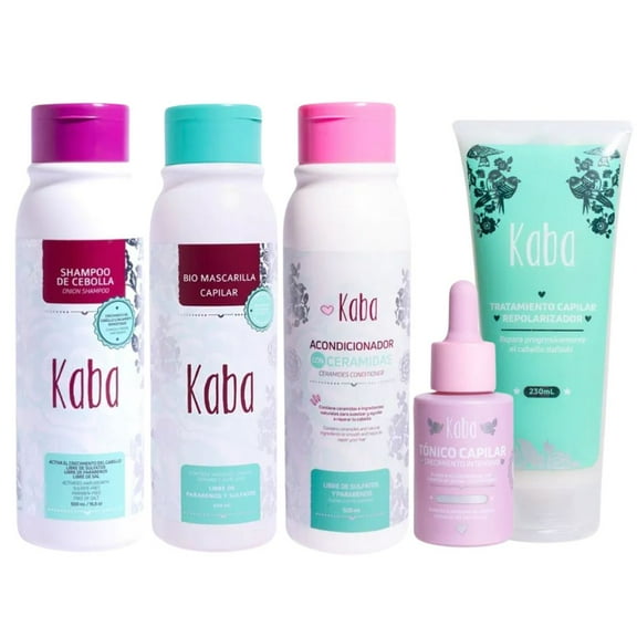 Onion Shampoo Kaba (5 pack) Shampoo de Cebolla kaba Biomascarilla kaba Capilar acondicionador de ceramidas kaba tonico capilar repolarizador kaba