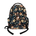 thumbnail image 3 of Xixirimido Pug Dog Floral Print 17" Multi Pockets Kids Backpack for Boys Lightweight School Bag Girls Large Bookbag for Elementary Middle High School Students, 3 of 8