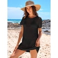 thumbnail image 4 of Vestido de crochet de malla negro L para cubrir el traje de baño ANRABESS, 4 of 9