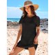 thumbnail image 4 of Vestido de crochet de malla negro L para cubrir el traje de baño ANRABESS, 4 of 9
