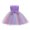 thumbnail image 3 of CNKOO Robes Formelles pour Filles Robe Tutu à Sequins Fleurs Robe de Bal pour Mariage Fête Anniversaire, 3 of 7