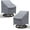 Grey, variant on SUMMIT-Outdoor Swivel Lounge Chair Cover Waterproof, 2 Pack Heavy Duty Patio Rocking Chair Covers for Outdoor Furniture, 33" W×37" D×38.5" H, Brown