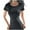Black, variant on Timegard Workout Tops for Women Quick Dry Slim Stretch Yoga Gym Tee Shirts Athletic Breathable Tops