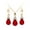 Red, variant on Besufy Women Jewelry Set Vintage Teardrop Rhinestone Necklace Hook Earrings Pendants