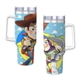 thumbnail image 4 of Woody Buzz Story Bouteille d'Eau 40oz Ice Bully avec Poignée Paille de Bouteille Sport Isolée en Acier Inoxydable Réutilisable Étanche Gobelet de Voiture, 4 of 9