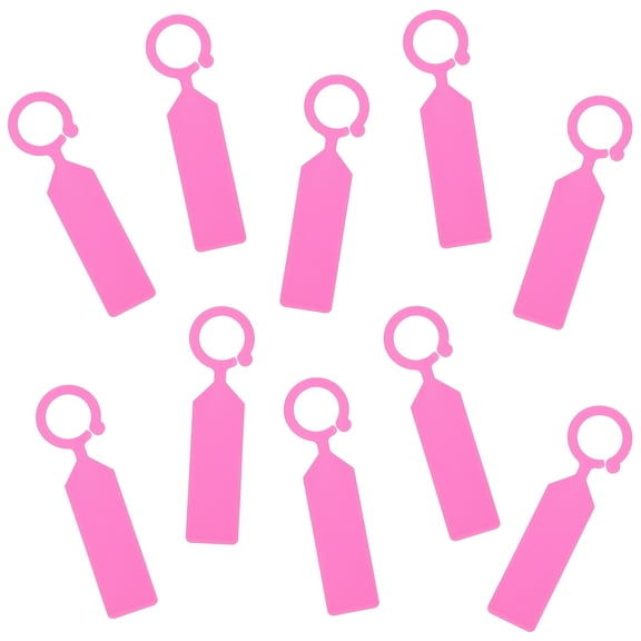 Uxcell Waterproof Plastic Plant Labels, 100 Pcs 4.3 Inch Plant Hanging Labels, Color Hanging Plant Markers for Indoor Plants,Outdoor,Garden and Greenhouse (Pink)