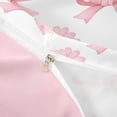 thumbnail image 4 of Erosebridal Girly Pink Bowknot Twin Bedding, Chic Daisy Blossoms Duvet Cover Set for Girls, Pink Reversible 2-Piece, 1 Duvet Cover and 1 Pillowcase, No Comforter, 4 of 6