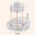 thumbnail image 6 of Tnobhg Rotating Vanity Makeup Organizer for Skincare Perfume Cosmetic Separated Compartments 2 Tier Spinning Display Tray Bathroom Dorm Dresser Supplies, 6 of 8