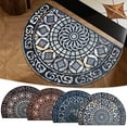 thumbnail image 6 of Bohemian Semi-Circular Doormat Non-Slip Entryway Floor Mat Crystal Velvet Front Door Rug Waterproof Indoor Outdoor Welcome Mat for Porch Patio Home Decor Housewarming Gift, 6 of 6