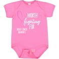 thumbnail image 3 of Inktastic Worth Fighting for Pink Ribbon, Breast Cancer Awareness Boys or Girls Baby Bodysuit, 3 of 5