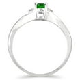 thumbnail image 2 of SZUL Women's Emerald and Diamond Ring in 10K White Gold, 2 of 3