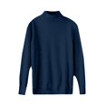 thumbnail image 4 of EANJE Merino Wool Sweaters for Women Long Sleeve Mock Neck Wool Pullover Tops Fall Comfy Soft Lightweight Knit Jumpers Sweater Dark Blue XL, 4 of 5
