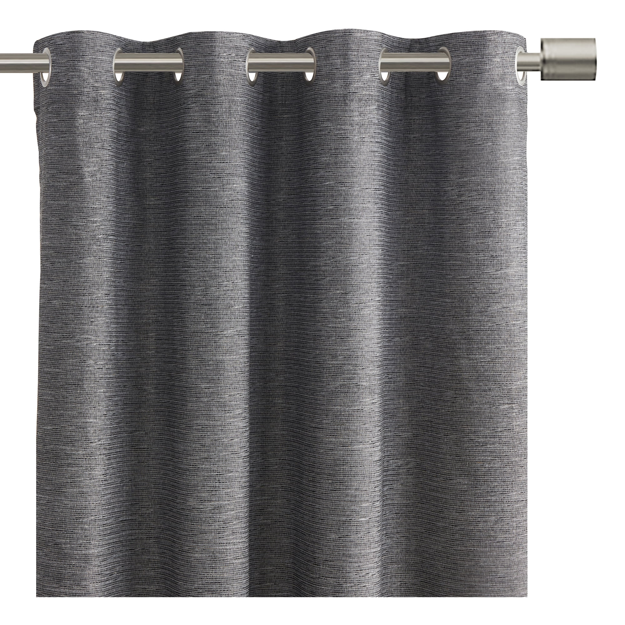 Eclipse Auden Traditional Black Grommet Blackout Single Curtain Panel, 52" x 84"