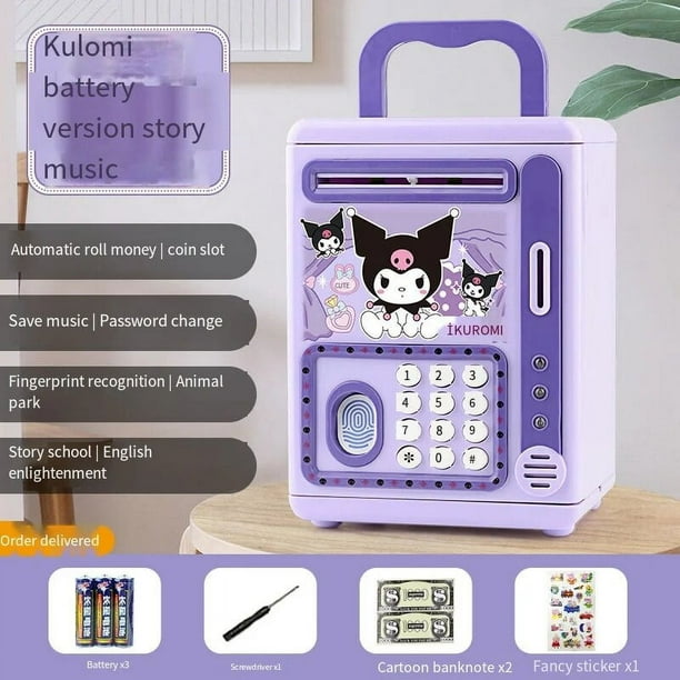 Pikachu Sanrio Cinnamoroll Kuromi hucha niños contraseña caja Kawaii creatividad desbloqueo facial multifunción para niños juguete regalo