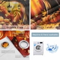 thumbnail image 2 of Fsddascl Orange Pumpkins Fall Blackout Curtains for Bedroom/Living Room, Thermal Insulated Kitchen Curtains, Maple Leaves Forest Sunlight Autumn Grommet Darkening Window Treatment Drapes 52"x84"x2, 2 of 6