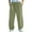 Army Green, variant on Enjoytime Pants for Men Solid Color Drawstring Straight Leg Trousers Beach Vacation Casual Loose Plus Size Pants with Elastic Waist and Pockets Orange L