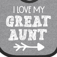 thumbnail image 4 of Inktastic I Love My Great Aunt with Arrow Boys or Girls Baby Bib, 4 of 4
